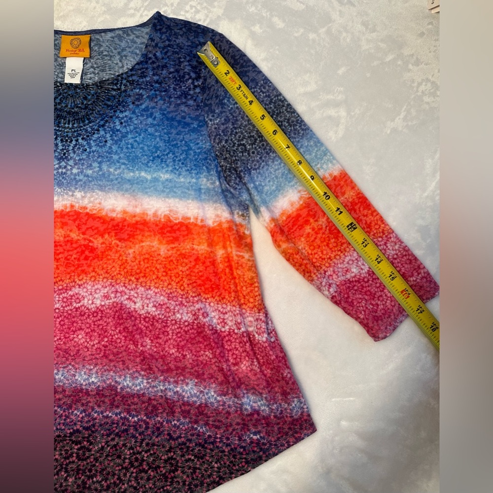 Ruby Rd Multicolor Hombre Rhinestone Knit Top. Pe… - image 7